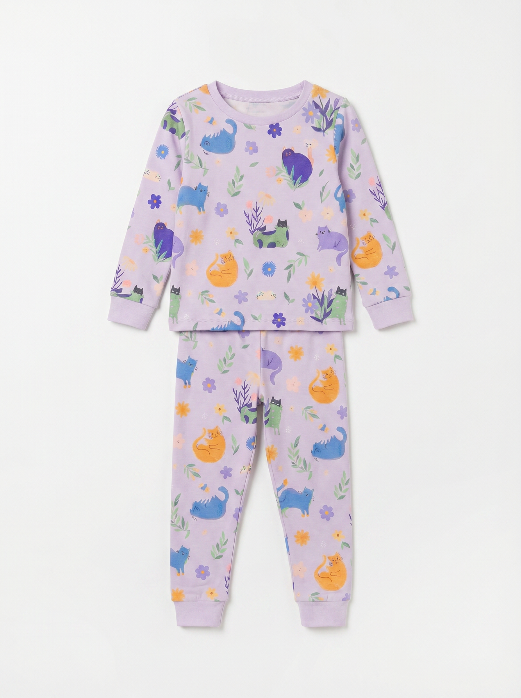 Lilac Blossom Whiskers Long Sleeve Set